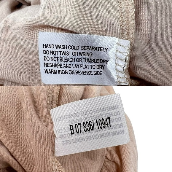 White + Warren Cream Double Layer Tank Dress Night Gown Bubble Hem Size L NWT - Picture 5 of 13